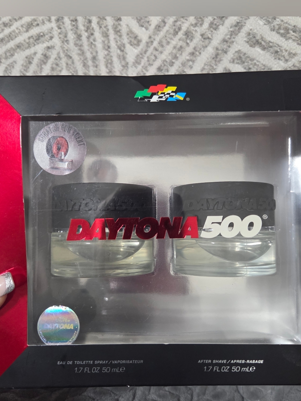 Daytona 500 Cologne Eau De Toilette Spray 1.7 oz Aftershave Gift Set 2 Piece NIB